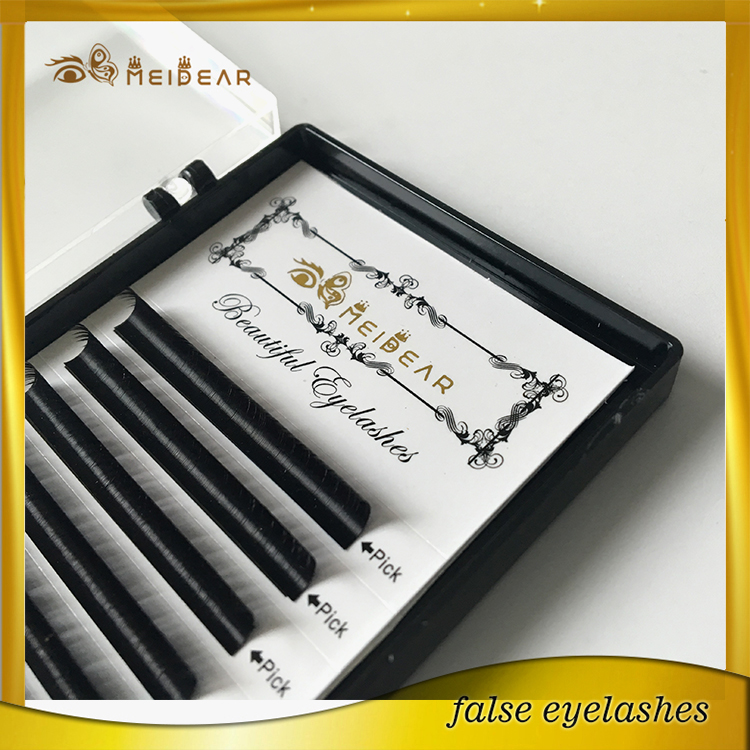 Own brand natural looking Korea PBT fiber eyelash extensions synthetic eyelash extensions